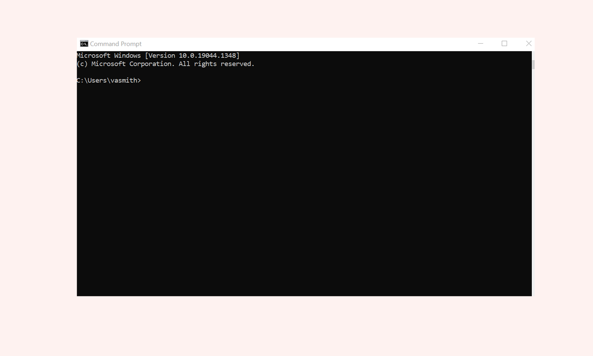 image of a command line