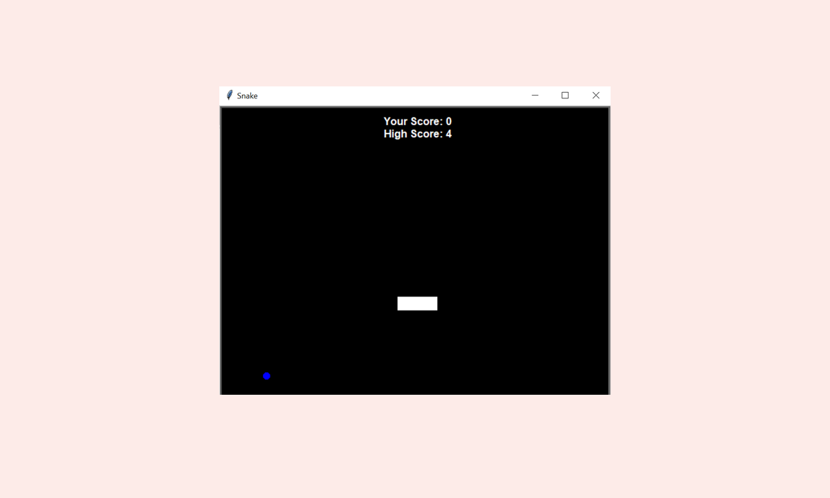 image of a snake game app, made in Python